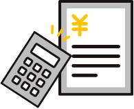 電卓と見積書のアイコン